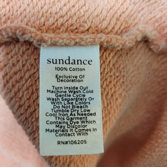 Sundance Clementine Fields Sweatshirt Womens Small Embroidered Flowers Orange - Picture 6 of 6